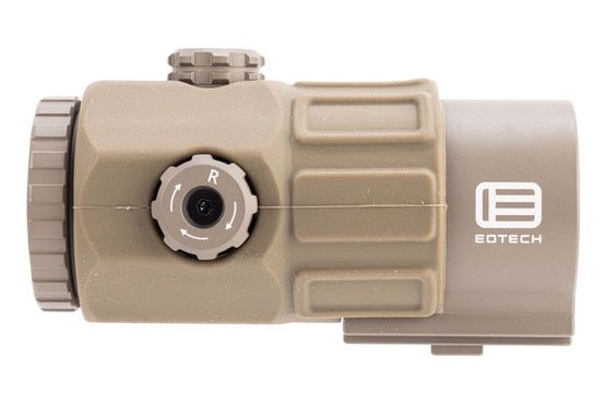 EOTECH G45 5x Magnifier in Tan works with 1-inch Weaver or MIL-STD-1913 rails